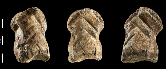 51,000 বছর আগে তিনি একটি নিয়ান্ডারথাল হাড়ের উপর জ্যামিতিক নকশা খোদাই করেছিলেন